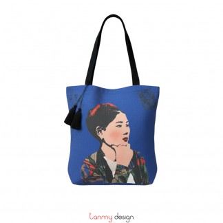 Túi tote vải in hình phụ nữ Việt nam-Miss Sang